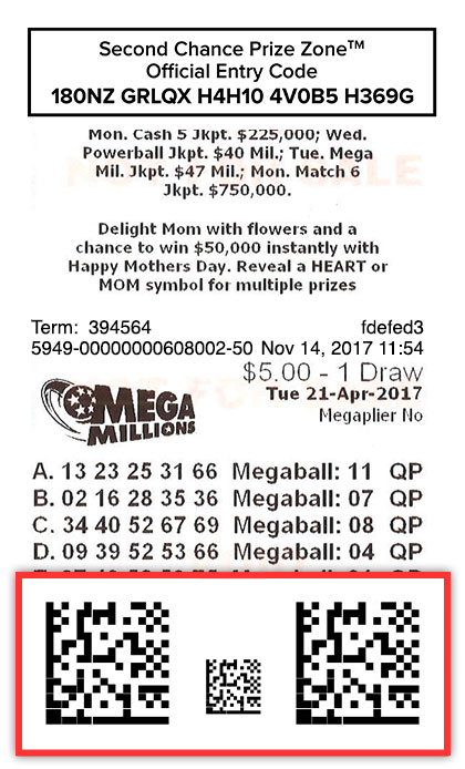 This ticket image shows where the barcodes can be found.