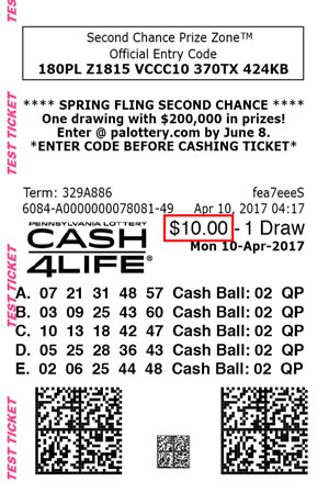 Sample $10 ticket
