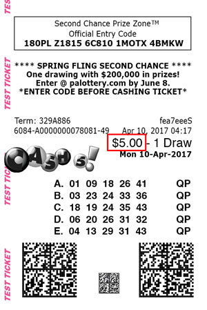 Sample $5 ticket