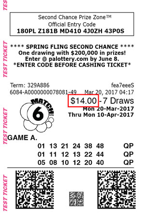 Sample $14 ticket