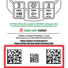 This ticket image shows where the barcodes can be found.